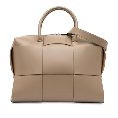 Bottega Veneta Pre-Loved Calfskin Maxi Intrecciato Arco Briefcase Handbag