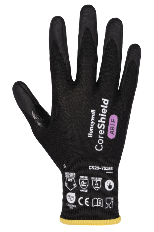 Honeywell Coreshield 3.0 Cut Protective Unisex Gloves CS29-7518B, Food Certified, Silicone Free, Washable, Cut A9/F, Size 9L, Gauge 18, CS29-7518B-9 (Bellyband with 10 Pairs) - Image 1