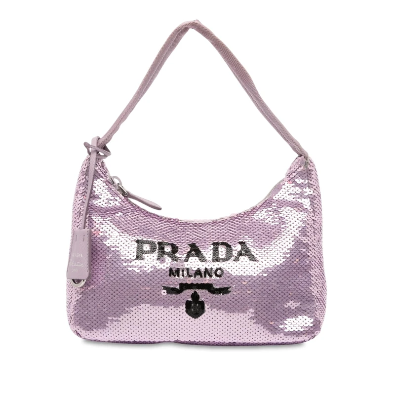 Prada Pre-Loved Mini Re Nylon Paillettes Sequin Re Edition 2000 Shoulder Bag