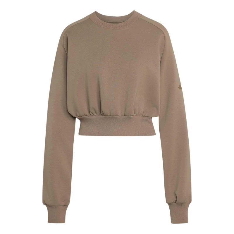 adidas Women's Soft Lux Sweatshirt, Khaki Six, M