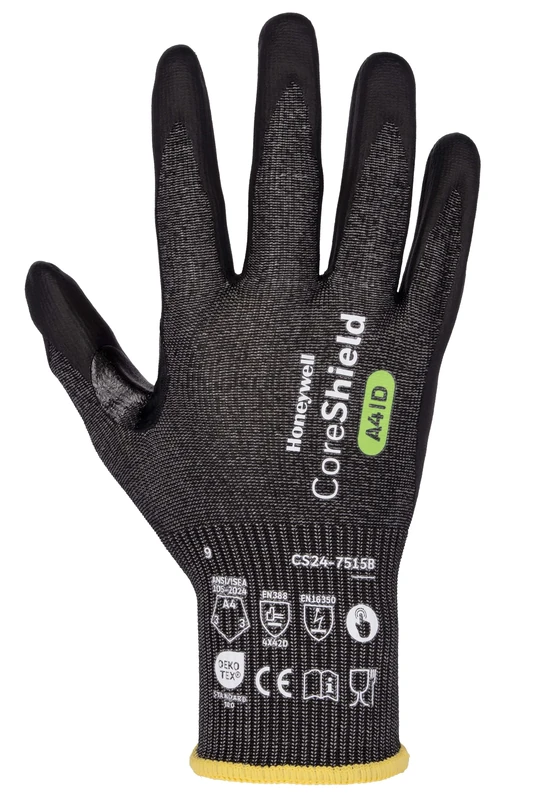 Honeywell Coreshield 3.0 Cut Protective Unisex Gloves CS24-7515B, Food Certified, Silicone Free, Washable, Cut A4/D, Size 8M, Gauge 15, CS24-7515B-8 (Bellyband with 10 Pairs)
