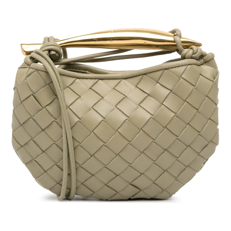 Bottega Veneta Pre-Loved Baby Lambskin Intrecciato Sardine Handbag