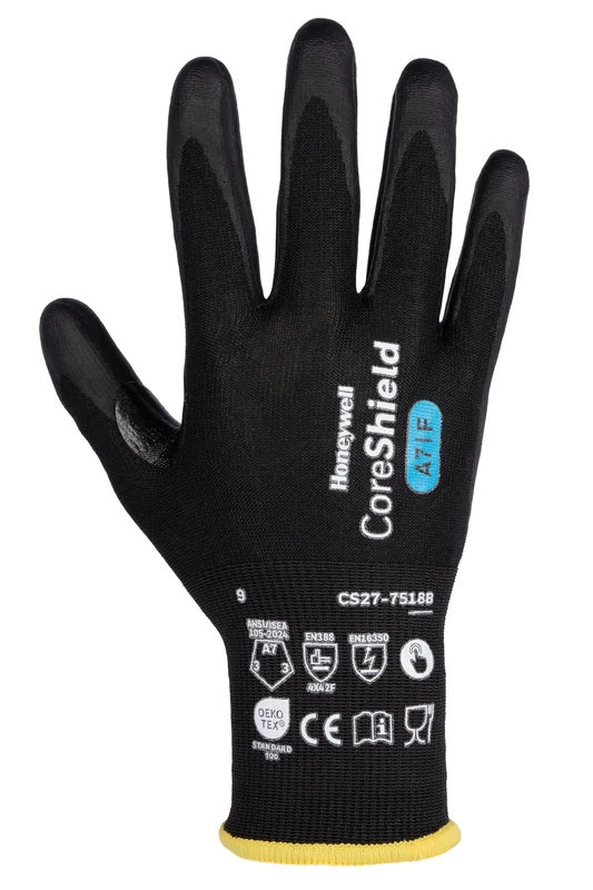 Honeywell Coreshield 3.0 Cut Protective Unisex Gloves CS27-7518B, Food Certified, Silicone Free, Washable, Cut A7/F, Size 7S, Gauge 18, CS27-7518B-7 (Bellyband with 10 Pairs)