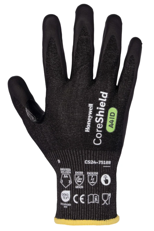 Honeywell Coreshield 3.0 Cut Protective Unisex Gloves CS24-7518B, Food Certified, Silicone Free, Washable, Cut A4/D, Size 8M, Gauge 18, CS24-7518B-8 (Bellyband with 10 Pairs)