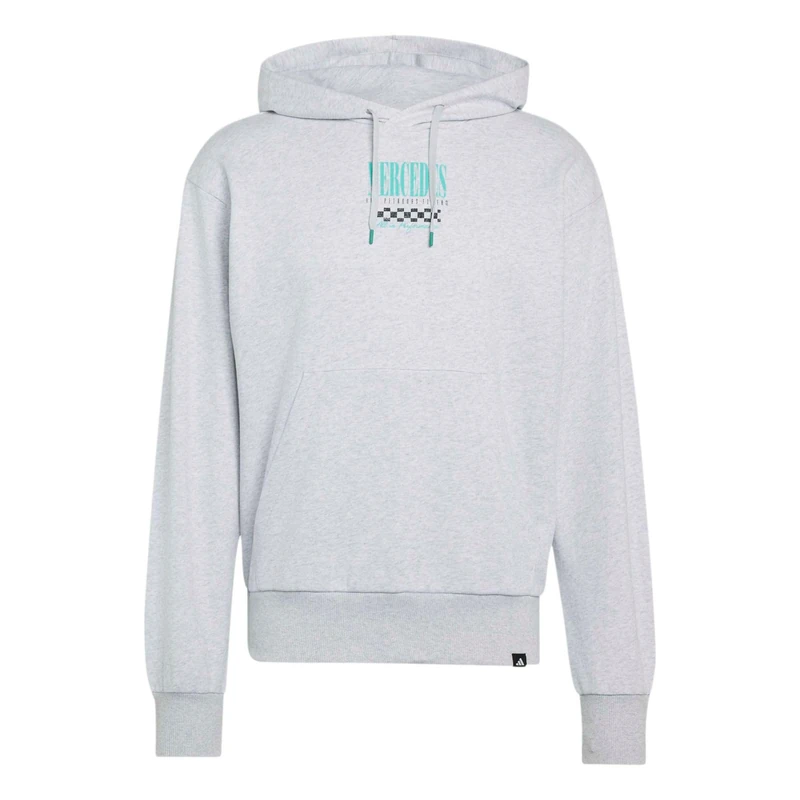 adidas men mercedes - amg petronas formula 1 team graphic hood 02 grey l
