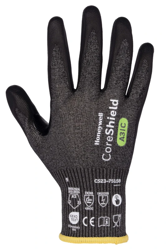 Honeywell Coreshield 3.0 Cut Protective Unisex Gloves CS23-7515B, Food Certified, Silicone Free, Washable, Cut A3/C, Size 11XXL, Gauge 15, CS23-7515B-11 (Bellyband with 10 Pairs)