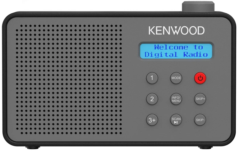 KENWOOD CR-M25DAB-H Portable DAB+/FM Radio with Bluetooth and Rechargeable Battery. Grey