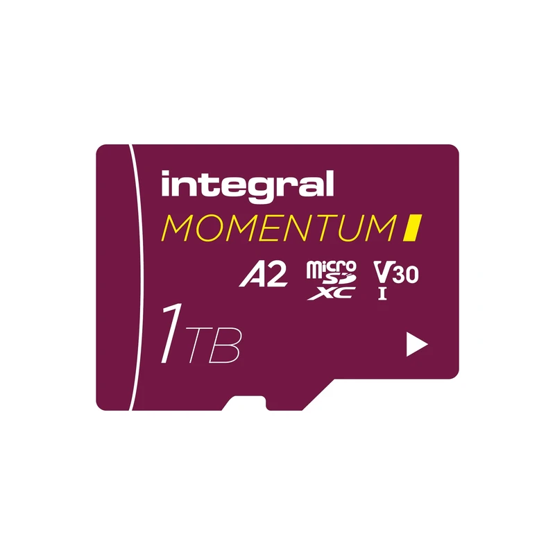 Integral Momentum I 1TB microSDXC Card - Up to 210MB/s Read, 180MB/s Write, V30, U3, A2-4K/5K UHD for GoPro, DJI Drones, Action & 360 Cams - Waterproof, Shockproof, Rugged
