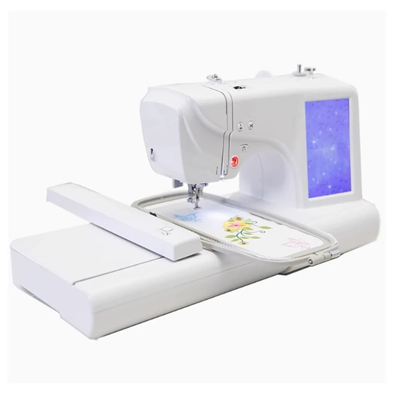 Commercial Sewing Embroidery Machine,Industrial Embroidery Printer with 7-Inch Touch Screen,Sewing And Embroidery In One,10 * 23.5/10 * 10cm Embroidery Area,for shoes,caps,towels