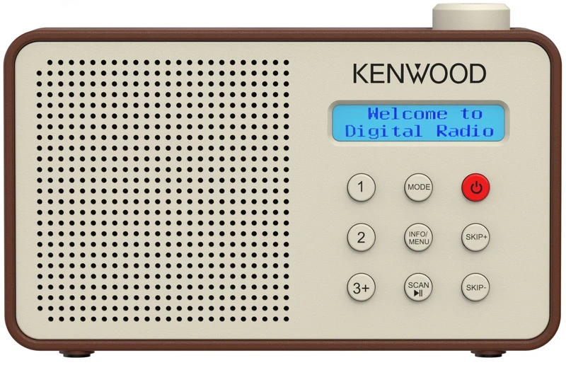 KENWOOD CR-M25DAB-T Portable DAB+/FM Radio with Bluetooth and Rechargeable Battery. Mocha