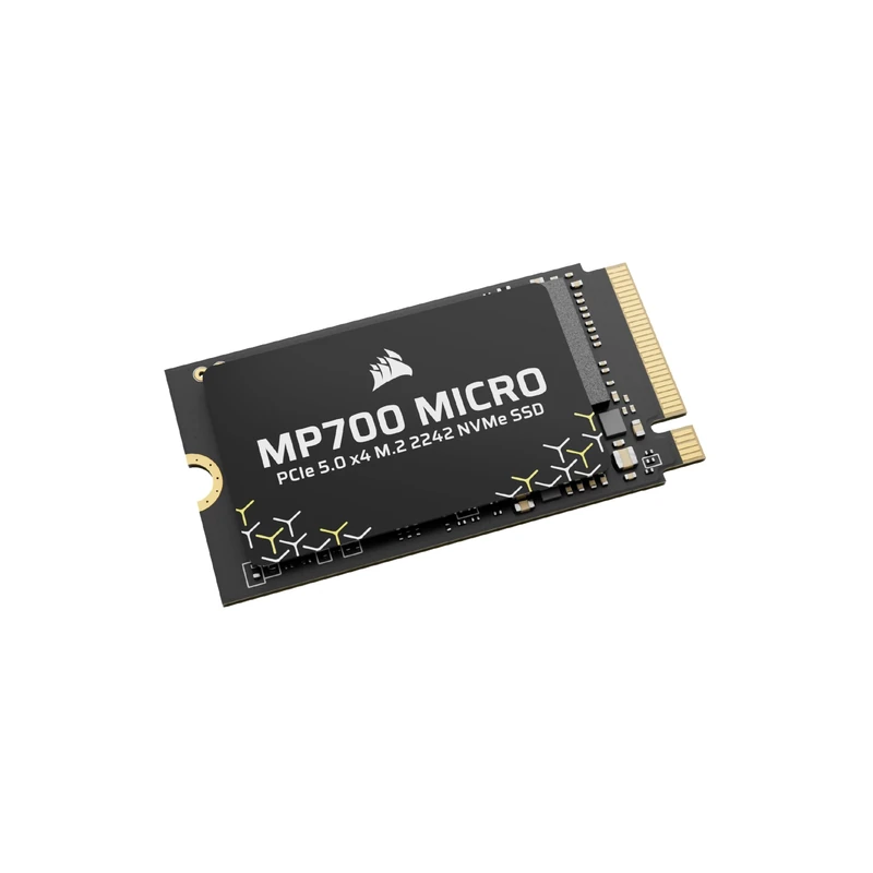 Corsair MP700 MICRO 4TB PCIe 5.0 NVMe M.2 2242 SSD – Up to 9,400 MB/s Read, 8,100 MB/s Write – Gen5 Speed for Laptops & Mini PCs – Black