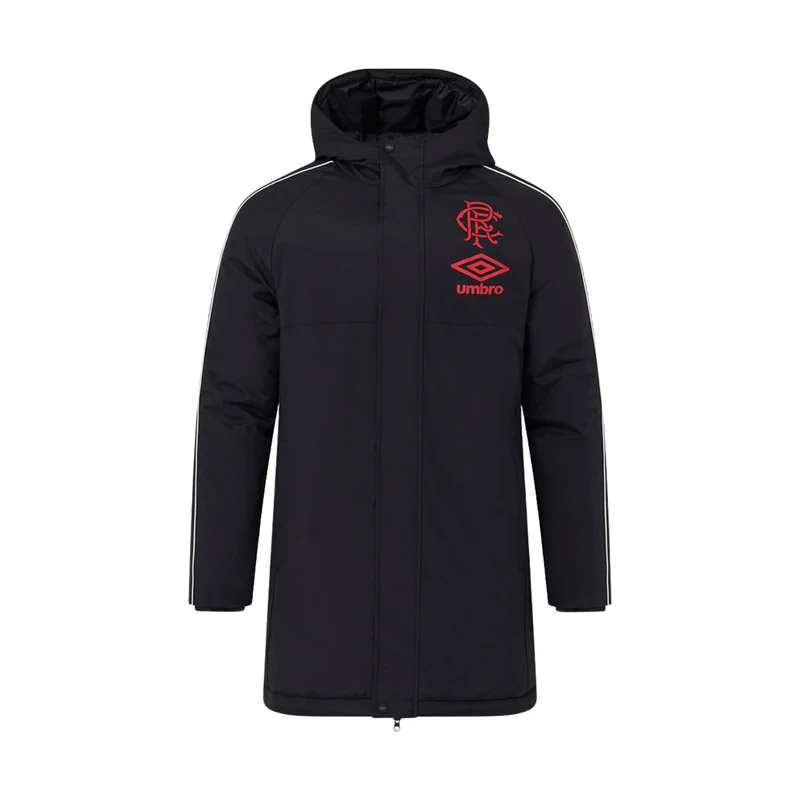 Rangers Umbro Unisex Travel Bench Jacket, Caviar, XXL