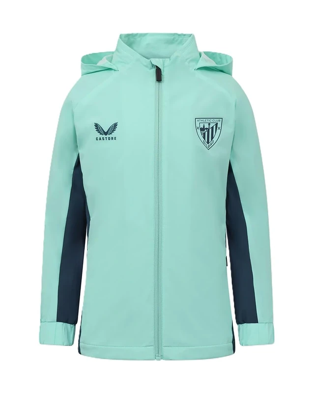 Athletic Club Bilbao Castore Unisex Kids Performance Packable Hood Shower Jacket - Image 1