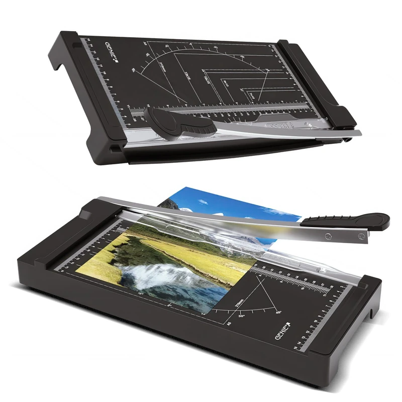 Genie Lever Cutter GH 05 | Paper Cutter A4 | Paper Cutter for Paper, Photos and Cardboard | Cutting Machine Paper with Stop Lines and Contact Rail | Paper Cutter - Image 1