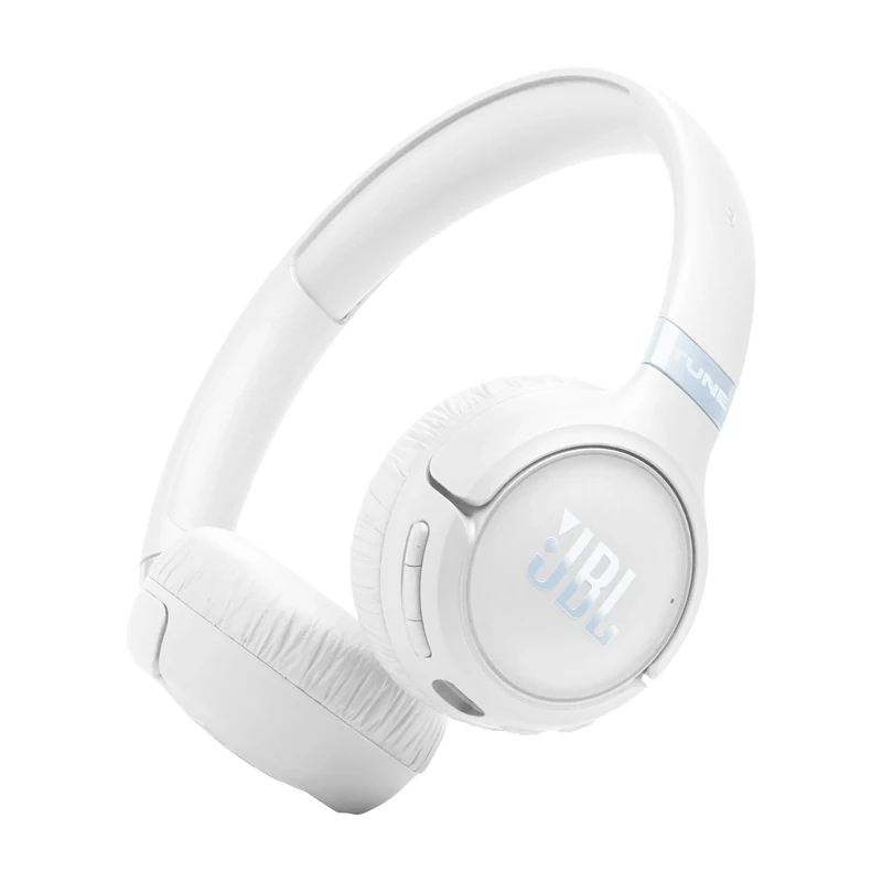JBL Tune 680 NC Wireless On-Ear Bluetooth Headphones with Adaptive Noise-Cancelling Technology, Smart Ambient, 76-Hour Battery Life and Google Fast Pair/Microsoft Swift Pair, White