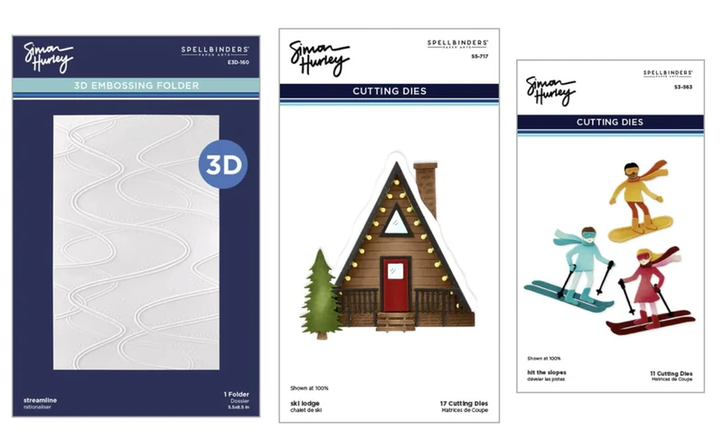 Ski-Son's Greetings Dies and 3D Folder Bundle by Simon Hurley