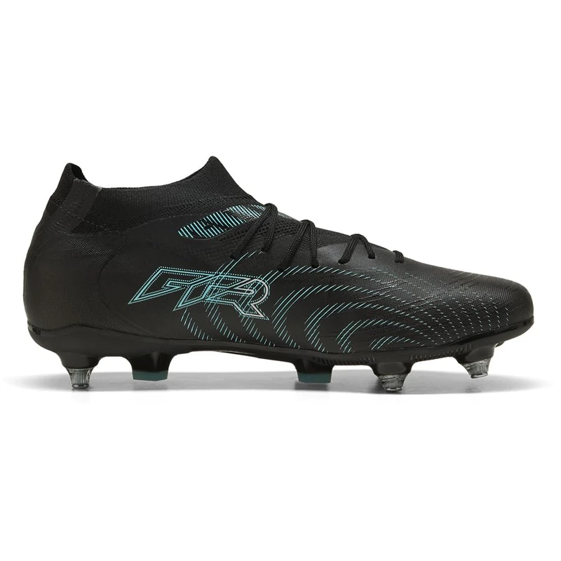 PUMA Unisex Future 9 Match Mixed Soft Ground Football Boots, PUMA Black-Intense Mint-PUMA White, 6.5 UK