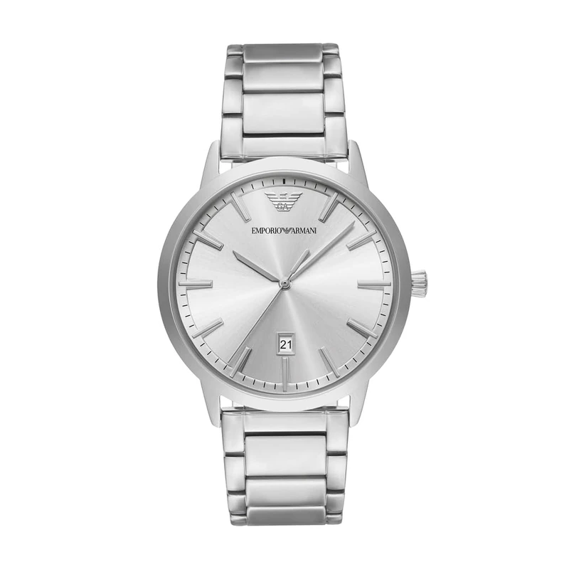 Emporio Armani Men's 43MM Silver-Tone Stainless Steel Watch, AR11730