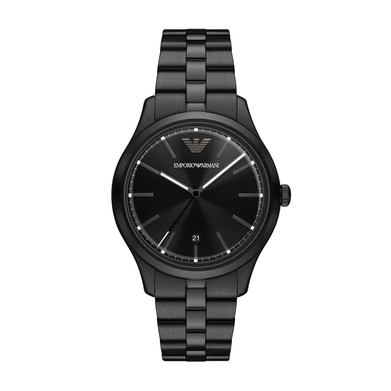Emporio Armani Men's 41MM Black Stainless Steel Watch, AR11736