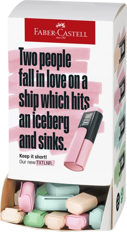 Faber-Castell 154201 Highlighter Set TXTLNR, 60 Pastel Markers for Children and Adults, Highlighter Mini