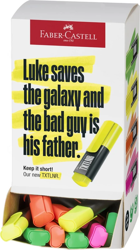 Faber-Castell 154200 Highlighter Set TXTLNR, 60 Neon Markers for Children and Adults, Highlighter Mini