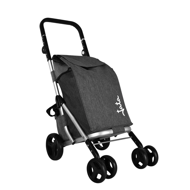 Jata Shopping CART, Aluminium Polyester, Grey, MEDIANO