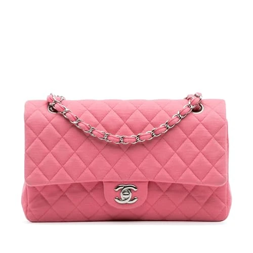 Chanel Pre-Loved Medium Classic Jersey Double Flap Shoulder Bag