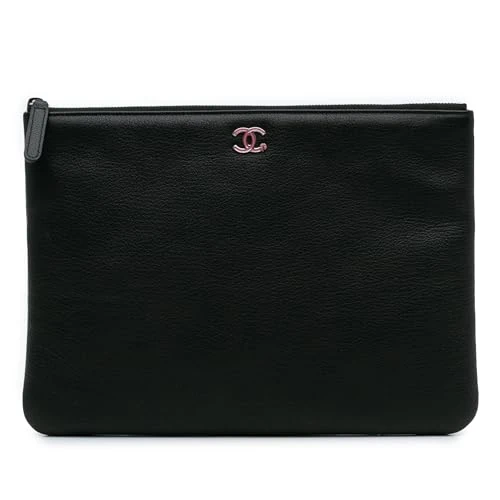 Chanel Pre-Loved Medium Caviar Lucky Clover O Case Clutch Bag