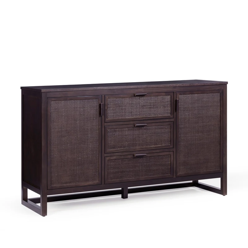 Teamson Home Hatteras 140cm Sideboard - Mocha Brown Cabinet - Image 1