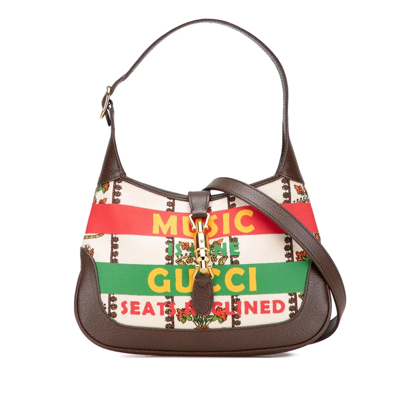 Gucci Pre-Loved Small Canvas 100 Centennial Music Jackie 1961 Crossbody Bag