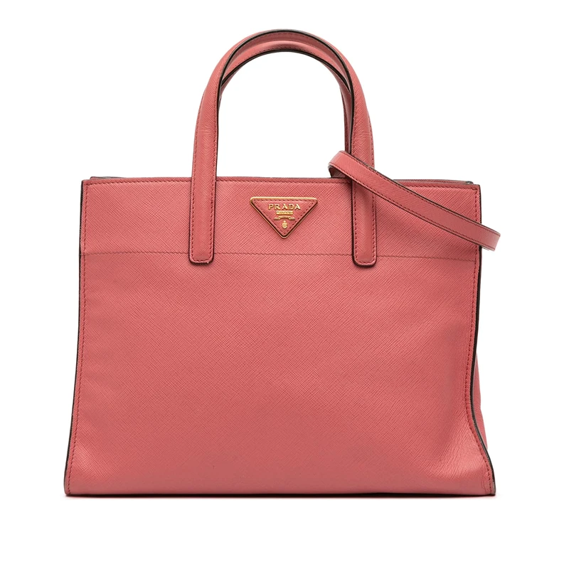 Prada Pre-Loved Saffiano Soft Triple Pocket Tote Handbag