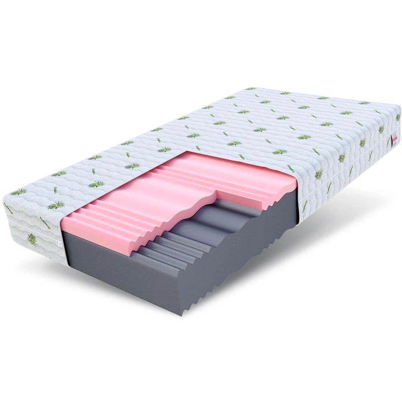 FDM Mattress 90 x 200 cm Hardness H3 H4 Height 18 cm Cold Foam Mattress HR Foam Visco Foam 7 Comfort Zones with Hypoallergenic Washable Aloe Vera Cover Oeko-Tex Lunera Max