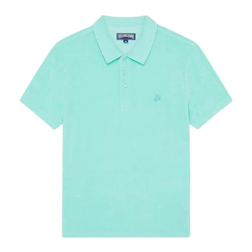 Vilebrequin, Men Terry Polo Solid, S, Caribbean, S, Caribbean