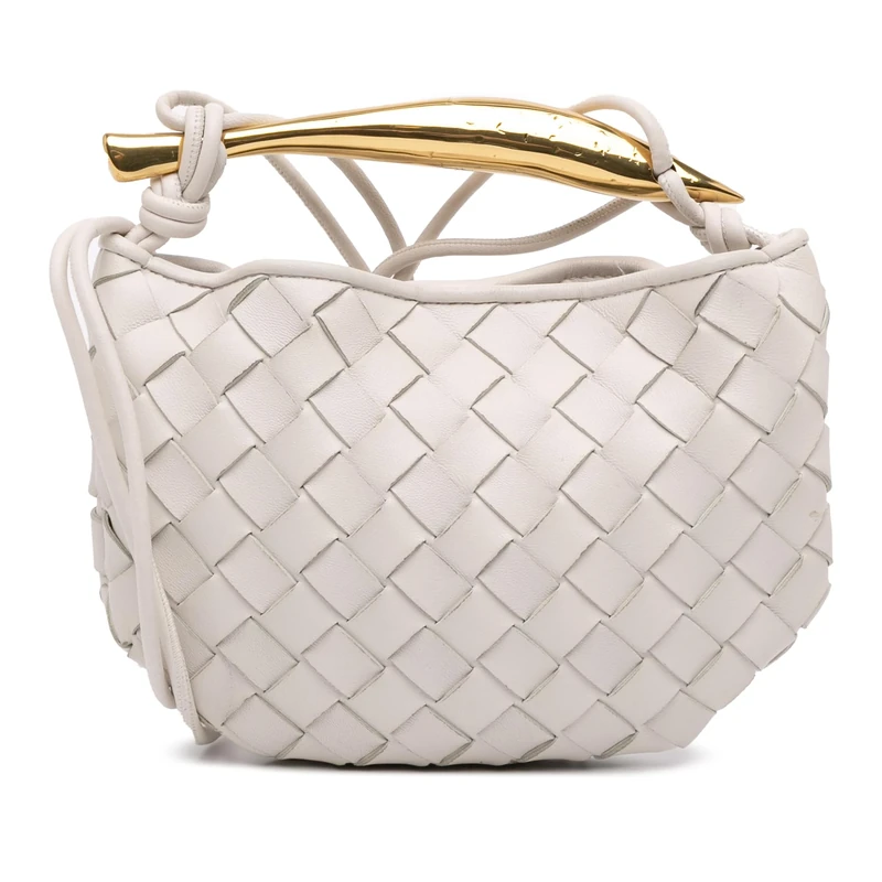 Bottega Veneta Pre-Loved Baby Lambskin Intrecciato Sardine