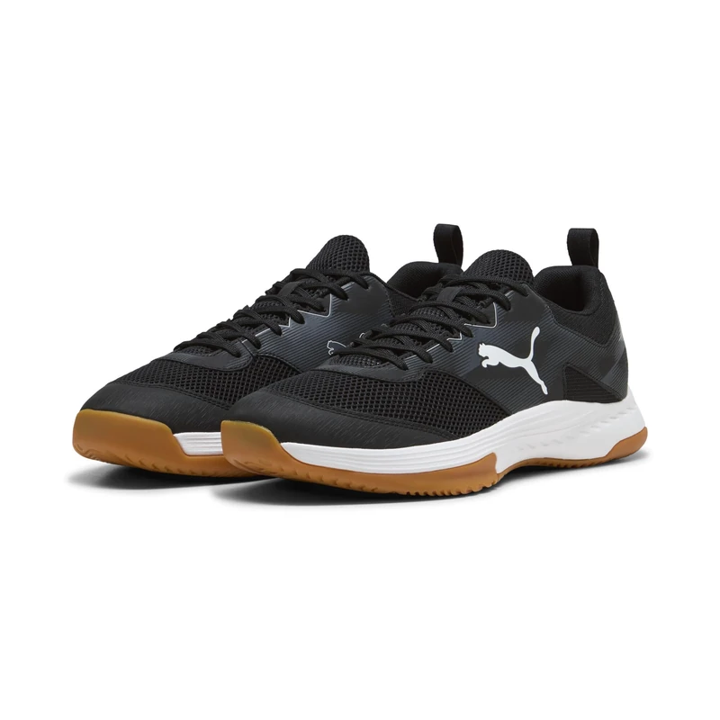PUMA Unisex Varion 3 Indoor Sports Shoes, PUMA Black-Aqua Glow, 7 UK