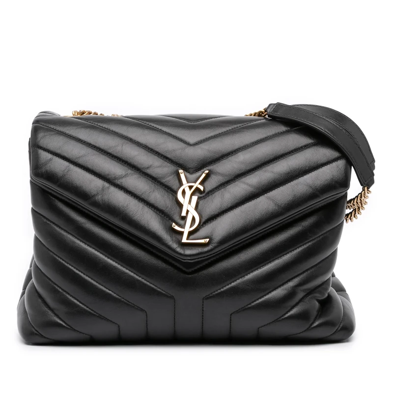 Yves Saint Laurent Pre-Loved Medium Matelasse Leather LouLou Shoulder Bag