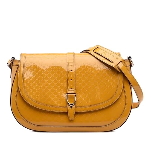 Gucci Pre-Loved Microguccissima Patent Stirrup Crossbody Bag