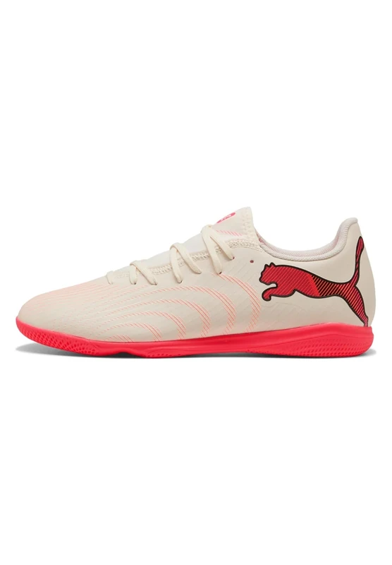 PUMA Unisex Future 9 Play Indoor Training Football Boots, Sugared Almond-PUMA White-Ultra Red-PUMA Black, 3.5 UK