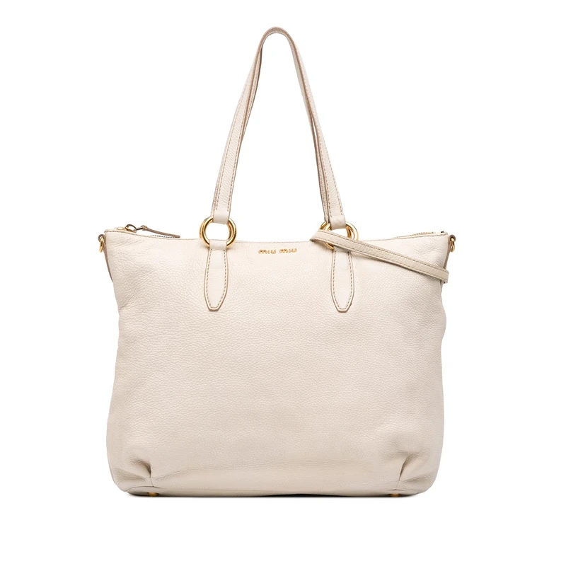 Miu Miu Pre-Loved Vitello Phenix Satchel Handbag