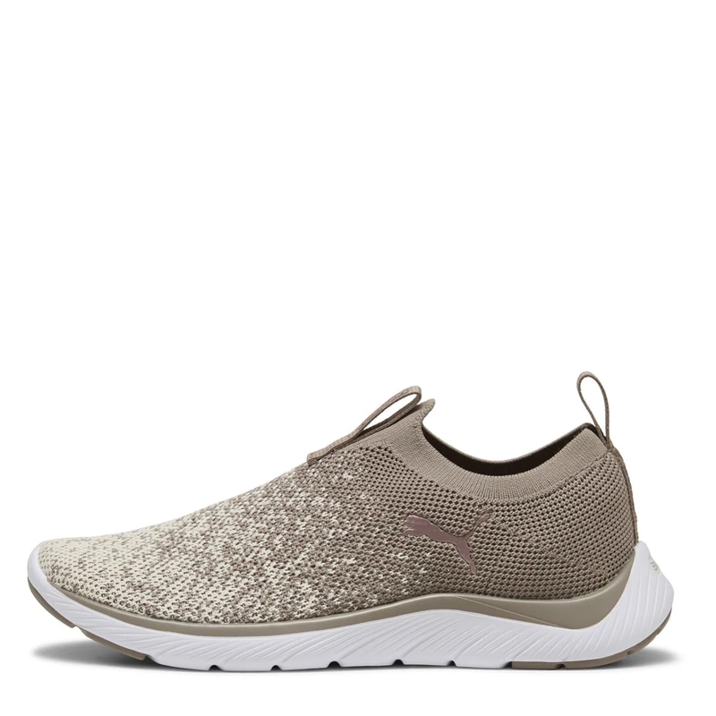 PUMA Women's Softride Remi Slip-on Knit Running Shoes, Mouse Gray-Warm White-Rose Gold, 10.5 UK