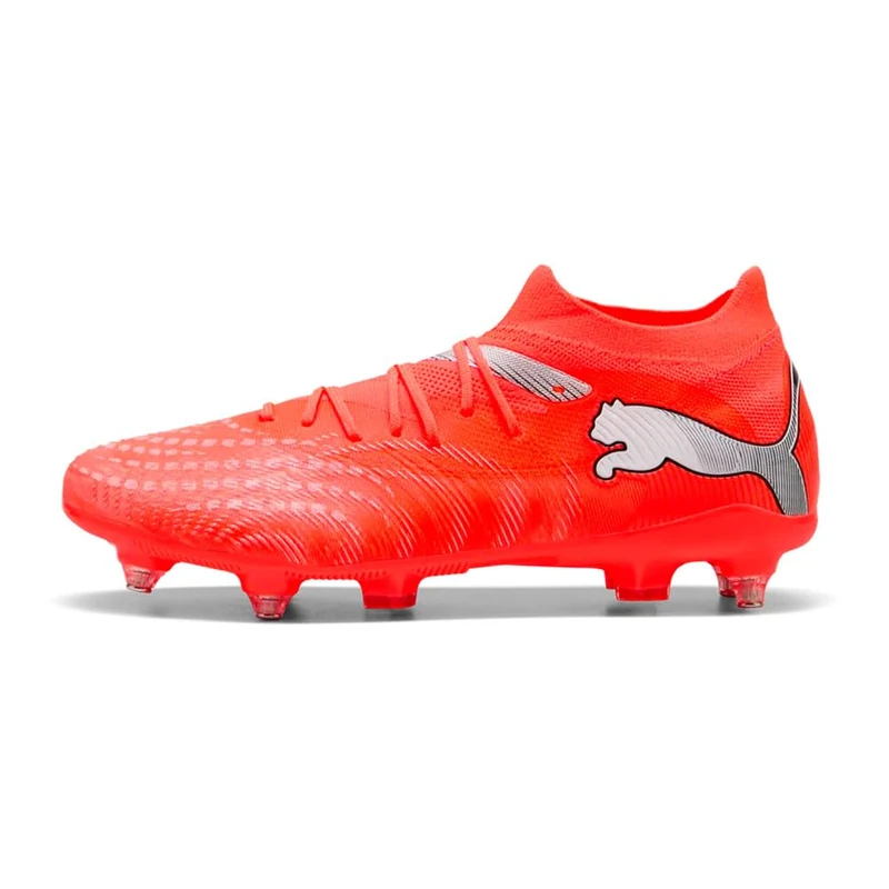 PUMA Unisex Future 9 Match Mixed Soft Ground Football Boots, Sugared Almond-PUMA White-Ultra Red-PUMA Black, 10.5 UK
