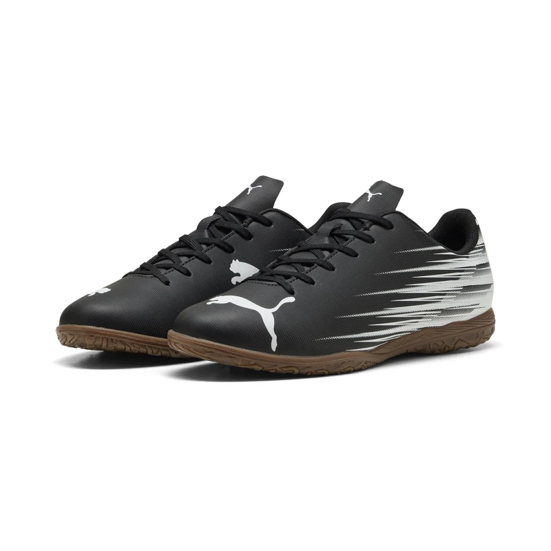 PUMA Men's ATTACANTO II Indoor Training Football Boots, PUMA White-Ultra Red, 10 UK
