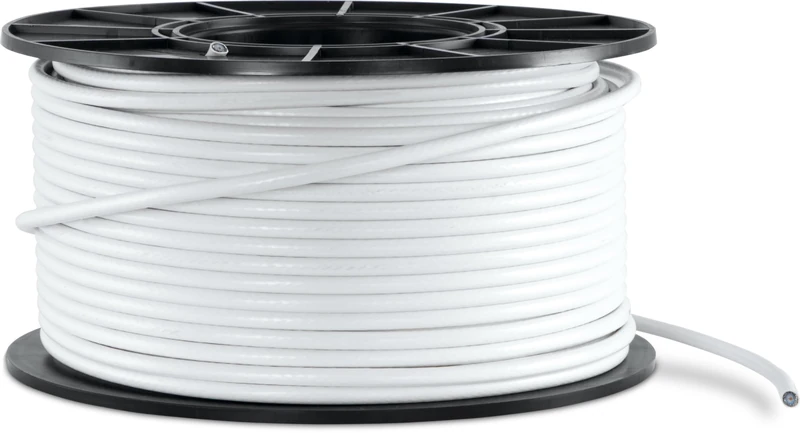 TechniSat 100m Basic SAT Coaxial Cable - 110dB, 4x Shielded, 5-3000MHz, PVC Jacket, Steel/Copper Inner Conductor, Premium Antenna Cable on Reel, for Satellite, DVB-S2, DVB-C, BK & HDTV, 4K