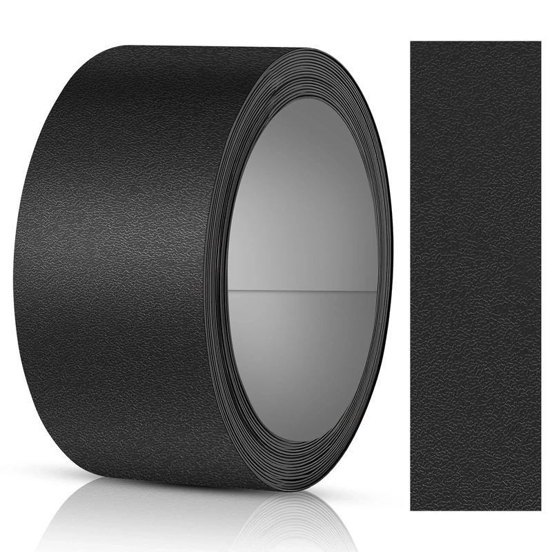 NUTKIT Melamine Edge Tape Self-Adhesive, Kitchen Worktop Furniture Edging Strip, Secure Hold Without Ironing, Masking & Packaging Tape for Edges Banding/Shelves/Wooden Panels(40mm x 5m, Black)