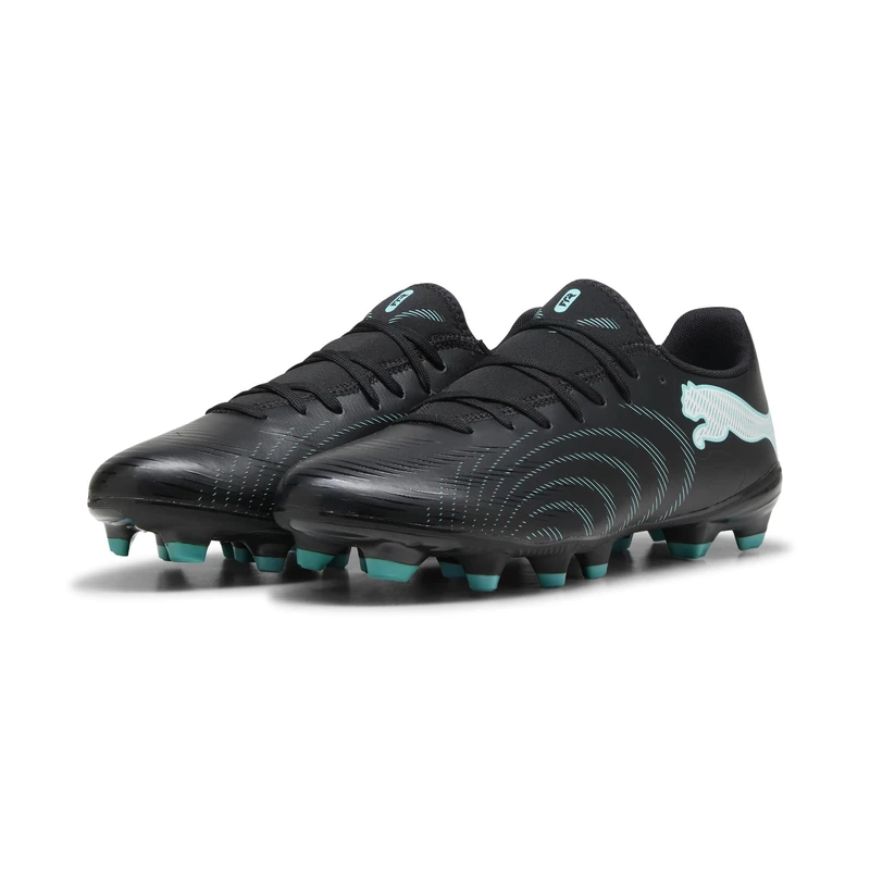 PUMA Unisex Future 9 Play Firm Ground/Artifical Ground Football Boots, PUMA Black-Intense Mint-PUMA White, 4 UK