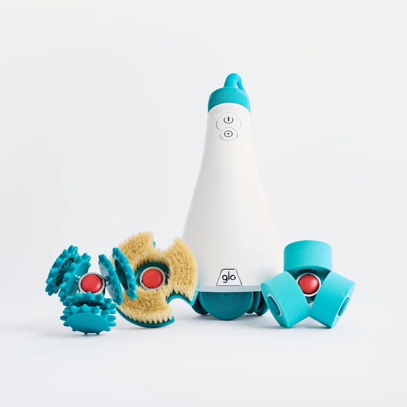 GLO 910 PRO Anti-Cellulite Electric Massager | glo Evolution 3000 Motor | Slim Tech Phototherapy | 4 Interchangeable Heads | Lymphatic Drainage and Circulation Improvement - Image 1