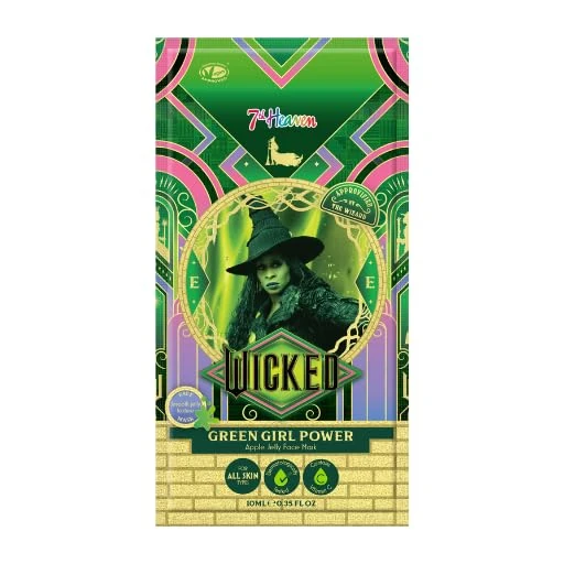 7th Heaven Wicked Jelly Face Mask (Elphaba Apple) Jelly Mask with Vitamin C, Vegan - Genuine 7th Heaven Face Masks Skincare & Wicked Merchandise