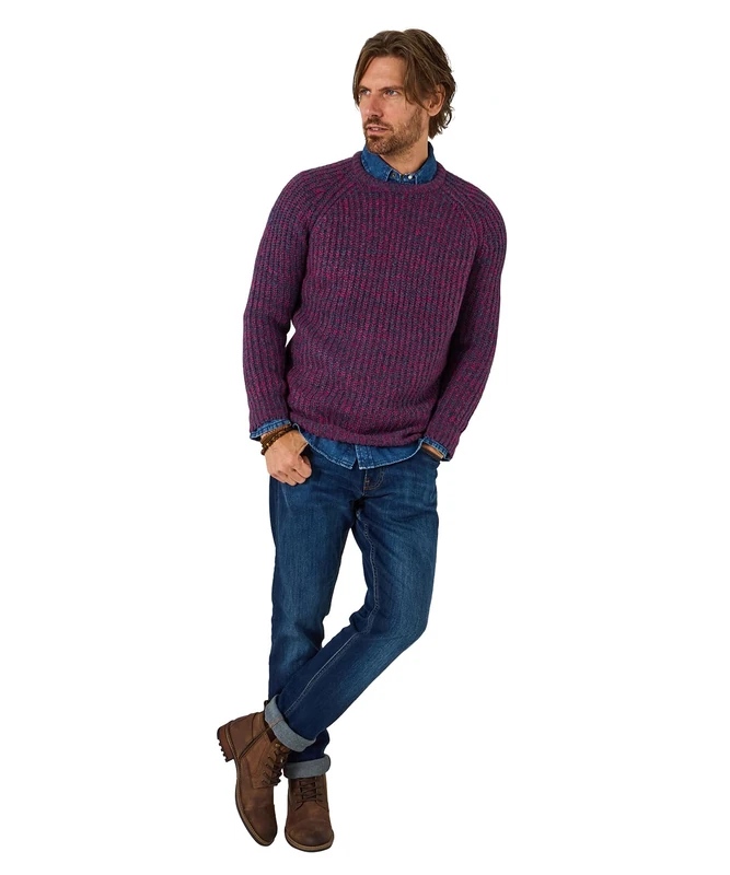 Joe Browns Mens Chunky Rib Reel Knit Crew Jumper Regular Green UK XXL