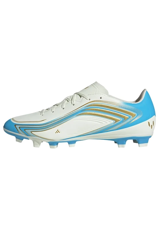 adidas Unisex F50 Messi Club Firm Ground/Multi Ground Football Boots Shoes, Ivory/semi Blue Burst/Icey Blue, 8.5 UK