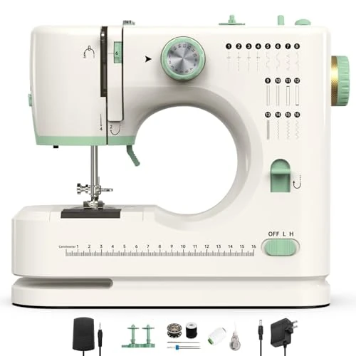 StitchMaster Pro:Ballet on twin needles.Sewing machine,sewing machine for beginners,Double needle and double thread,16 kinds of stitches.Sewing machine for Household,sewing machine for adults.